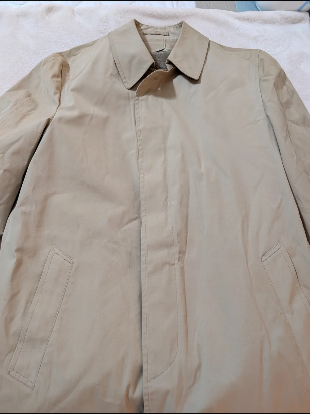 London Fog Men’s Beige Long Trench Coat